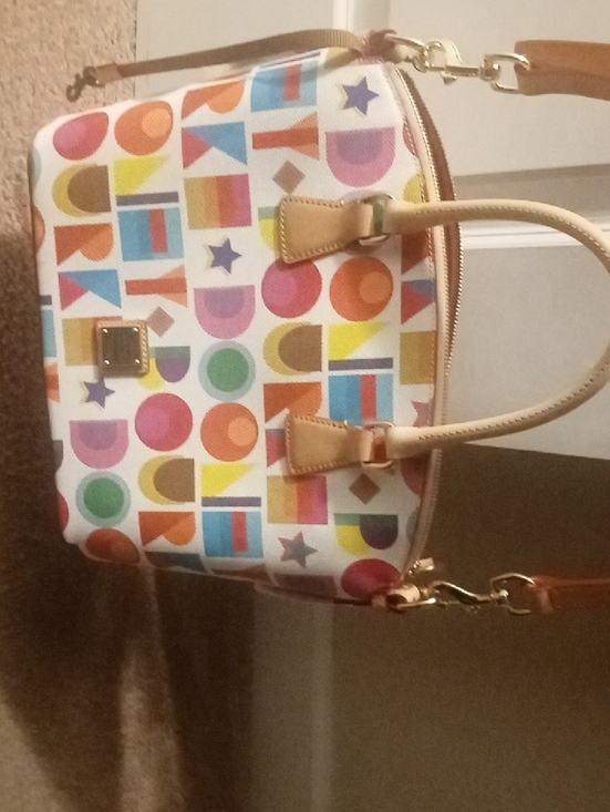 Dooney Bourke Handbags - Women's Geometric Print Satchel Handbag - Multicolor